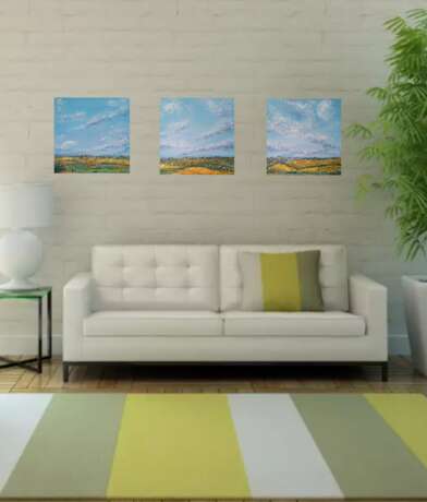 Между небом и землей 3 Canvas on the subframe Acrylic Impressionism Landscape painting минск 2023 - photo 3