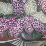 Цветы сирени Canvas on cardboard Painting with acrylic живопись Flower still life Turkey 2023 - photo 2