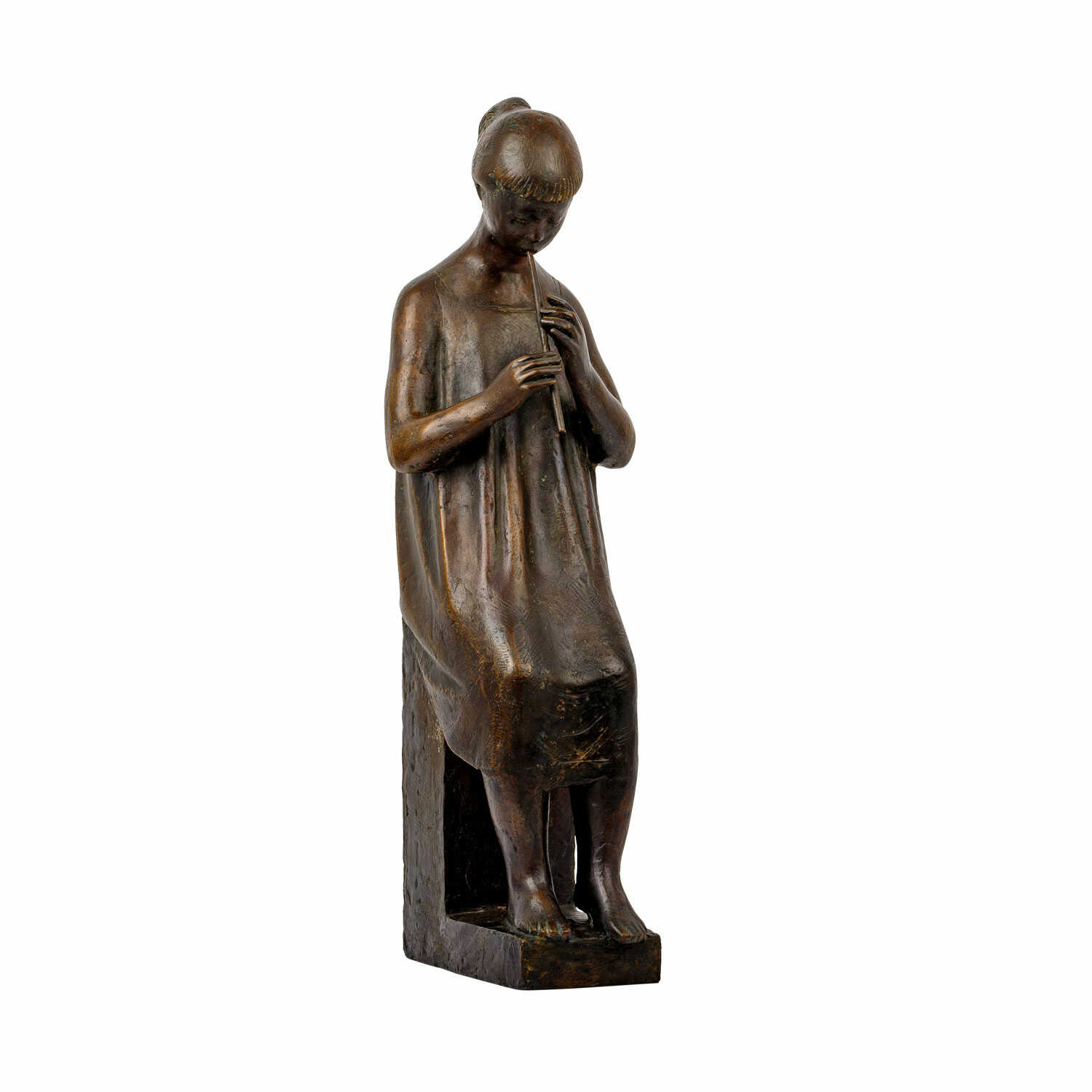 NUSS, FRITZ (Göppingen 1907-1999 Strümpfelbach), "Ulla", girl with flute, 1950,