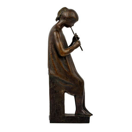 NUSS, FRITZ (Göppingen 1907-1999 Strümpfelbach), "Ulla", girl with flute, 1950, - фото 6