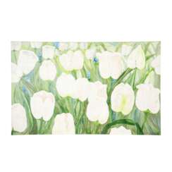 POHLMANN, SUSANNE (1966) "Field with white tulips and hyacinths " 2001