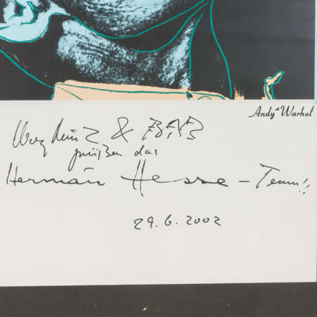 ANDY, WARHOL (1928-1987) "Hermann Hesse" 1986 - photo 3