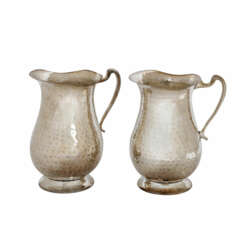 FINK "Two water jugs with hammered decoration".