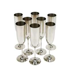 ROBBE & BERKING, "8 champagne goblets", 925 silver.