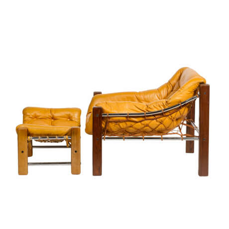 JEAN GILLON "Captain's Chair" with footstool - фото 2