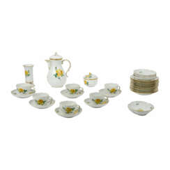 MEISSEN 30-piece coffee service 'Yellow Rose', 2nd choice, 20th c.