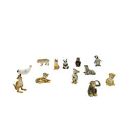 HUTSCHENREUTHER 12-piece set of miniature figures "Little Friends", 20th century.