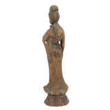 Fine willow wood carving of the Guanyin. CHINA, Qing Dynasty (1644-1911). - Foto 2