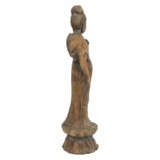 Fine willow wood carving of the Guanyin. CHINA, Qing Dynasty (1644-1911). - Foto 3