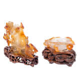 2 carvings made of agate. CHINA, 20th c.: - Foto 2