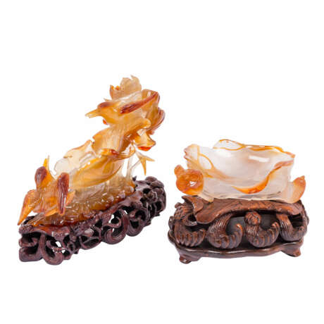 2 carvings made of agate. CHINA, 20th c.: - фото 3