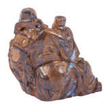 Small sculpture of a scholar made of Boulder opal. CHINA, - фото 3
