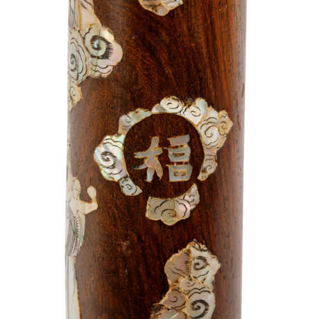 Large wooden opium pipe. CHINA, - фото 8