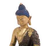 Bronze Amitabha Buddha. TIBET, 1st half of the 20th century, - Foto 6