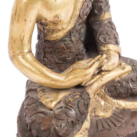 Bronze Amitabha Buddha. TIBET, 1st half of the 20th century, - Foto 7