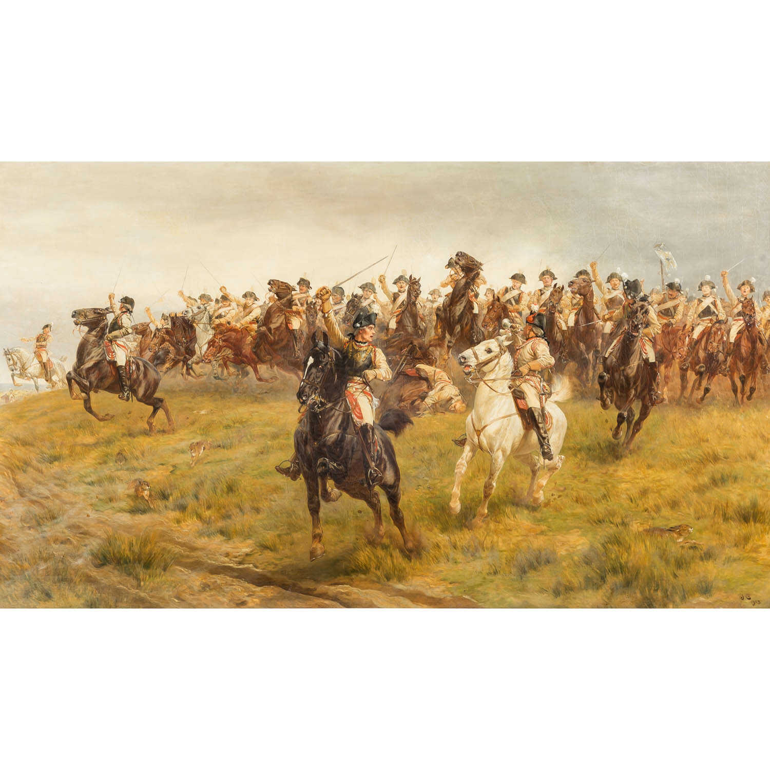 CHARLTON, JOHN (1849-1917, English painter), "The Battle of Rossbach",