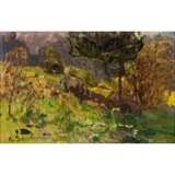 SCHICKHARDT, KARL (1866-1933), "Meadow with bushes in front of forest edge", - Foto 1