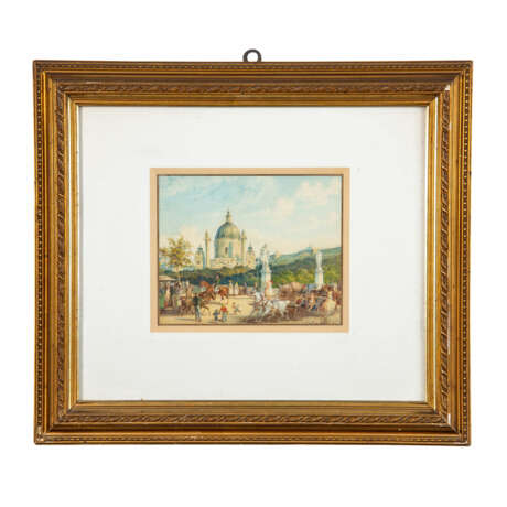 KÖSTLIN, probably August (1825-1894), "Vienna, View of the Karlskirche", - Foto 2