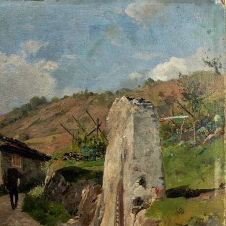 ZETSCHE, Eduard, ATTRIBUED (1844-1927), "Village edge on a summer day", - Foto 6