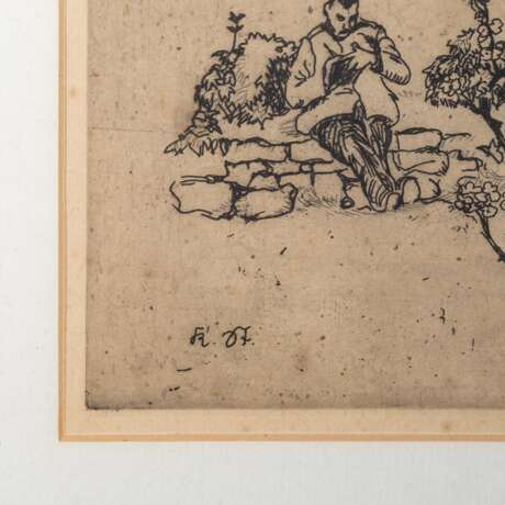 STIRNER, KARL (1882-1943), 3 prints "Persons in landscape", - Foto 6