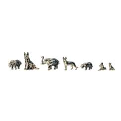 ITALY "Seven miniature figures" 925s. Silver.