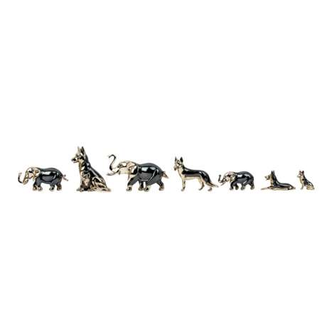 ITALY "Seven miniature figures" 925s. Silver. - photo 2