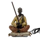 Figure table lamp 'Asian' made of bronze, - photo 2