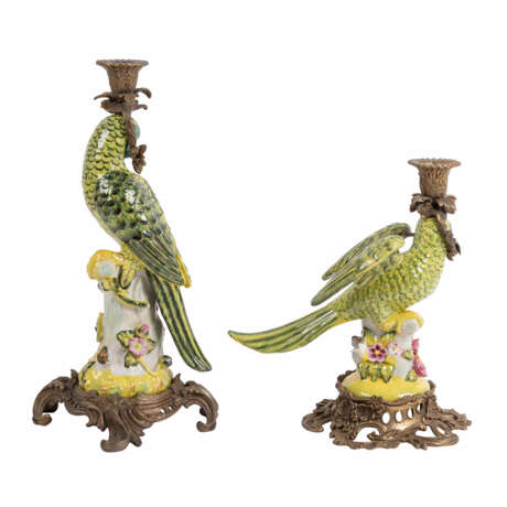 WONG LEE 1895, pair of figural candlesticks, - фото 3