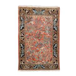 Oriental carpet made of KASHMIR silk, 20th century, 160x104 cm.