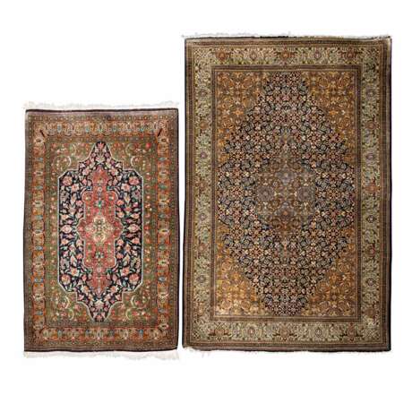 2 oriental silk carpets, GHOM/PERSIA, 20th c.: - photo 1