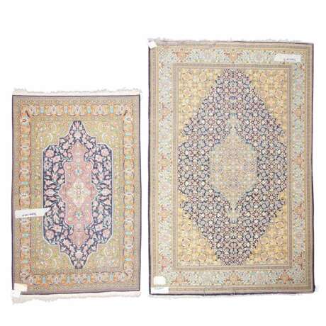 2 oriental silk carpets, GHOM/PERSIA, 20th c.: - photo 2