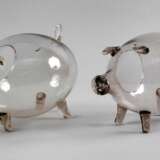 Murano zwei Scherzgefäße als Schwein - photo 1