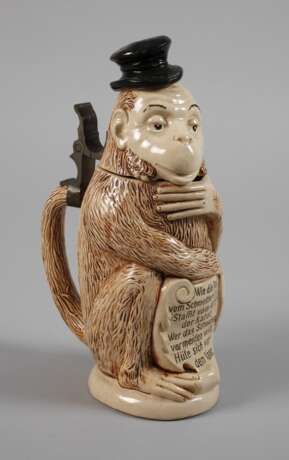 Figürlicher Trinkerkrug als Affe - Foto 1
