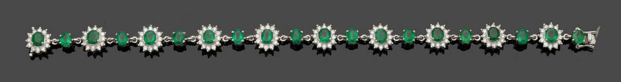 Elegantes Smaragd-Diamantarmband - Foto 1