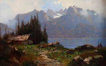 Curt Leopold, "Hintersee mit Hochkalter"