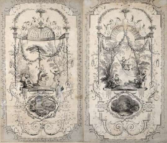 Paar dekorative Szenen nach Watteau - Foto 1