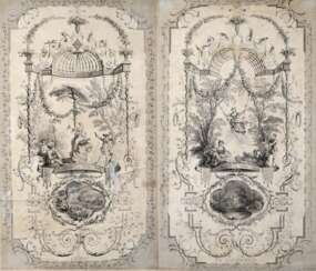 Paar dekorative Szenen nach Watteau