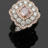 Hochqualitätvoller Natural Fancy Purplish Pink-Diamantring - фото 1