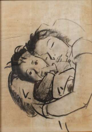 Prof. Otto Herbig, Schlafende Mutter mit Kind - Foto 1