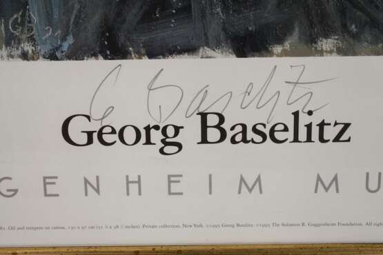 Georg Baselitz, Autograf auf Plakat - фото 3
