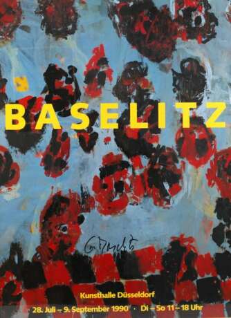Georg Baselitz, Autograph auf Plakat - Foto 1