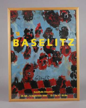 Georg Baselitz, Autograph auf Plakat - Foto 2