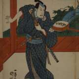 Dreiteiliger Farbholzschnitt Utagawa Kunisada (Toyokuni III.) - Foto 3
