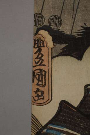 Drei Farbholzschnitte Utagawa Kunisada (Toyokuni III.) - Foto 5