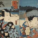 Zwei Farbholzschnitte Utagawa Kunisada (Toyokuni III.) - Foto 1