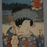 Zwei Farbholzschnitte Utagawa Kunisada (Toyokuni III.) - photo 2