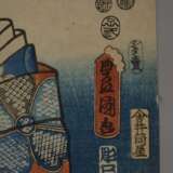 Zwei Farbholzschnitte Utagawa Kunisada (Toyokuni III.) - Foto 4
