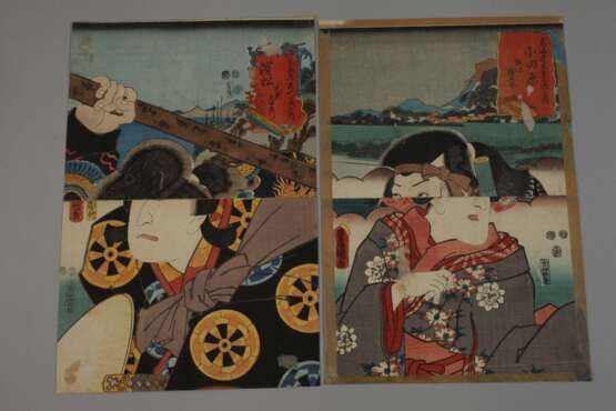 Zwei Farbholzschnitte Utagawa Kunisada (Toyokuni III.) - Foto 9