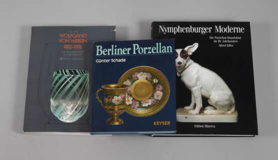 Drei Bände Fachliteratur Porzellan/Glas - Foto 1