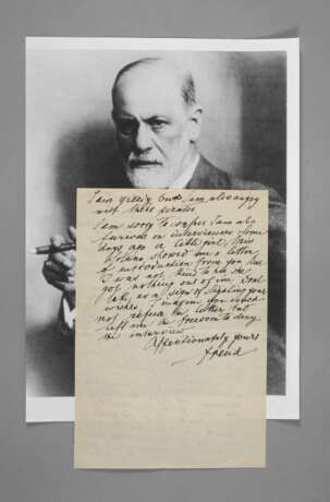 Sigmund Freud, Brief mit Autograph - Foto 1